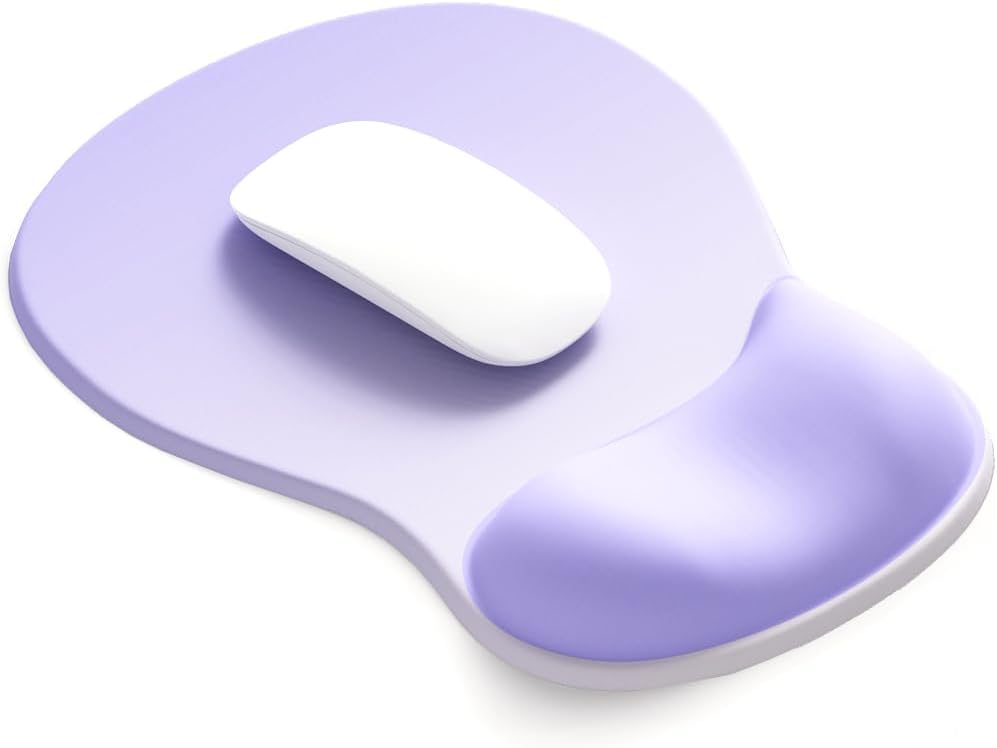  Gel Wrist Rest Mouse Pad - Ergonomic Office Mouse Pad with Wrist Support - Non-Slip Design Desktop Accessory Pad for Home & Game Decoration (06 Purple Gradient)