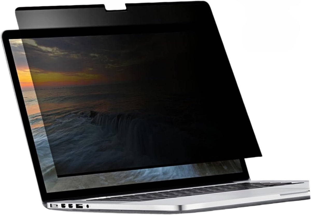 Easy On/Off Magnetic 360° Privacy Screen Filter Compatible with MacBook Air 15.3 inch (2023-2025, M2, M3, M4), Anti-Glare Laptop Privacy Screen Protector with Camera Cover - UV Blocking 90% - Model: A: 3241, A3114, A2941