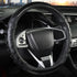 PU Leather Car Steering Wheel Cover with Non-Slip Grip, Suitable for Both Men and Women, Universal Fits 14.5-15 Inch Cars, Trucks, SUVs (Black (Round), Medium (Standard) Size [14 1/2-15 Inches]) )
