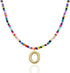 Colorful Initial Necklaces Graduation Gifts for Girls Kids Teens, 6-18 Year Old Girl Birthday Gift Teen Girl Gifts Trendy Stuff Gold Bubble Letter Pendent Necklace Jewelry（O)