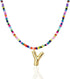 Colorful Initial Necklaces Graduation Gifts for Girls Kids Teens, 6-18 Year Old Girl Birthday Gift Teen Girl Gifts Trendy Stuff Gold Bubble Letter Pendent Necklace Jewelry（Y)