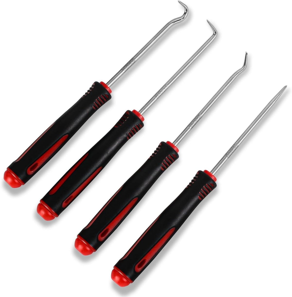 4-Piece Hook & Paddle Set, Precision Auto Paddle Tool & O-Ring Paddle Set with Comfortable Grip & Anti-Slip Shaft for Oil Seal, Gasket Removal, Electronic Repair