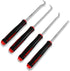 4-Piece Hook & Paddle Set, Precision Auto Paddle Tool & O-Ring Paddle Set with Comfortable Grip & Anti-Slip Shaft for Oil Seal, Gasket Removal, Electronic Repair