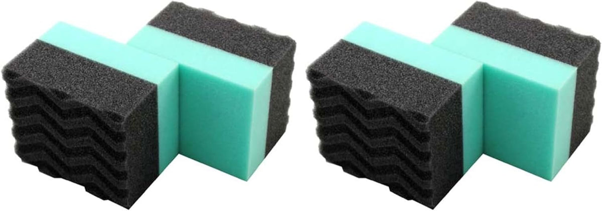 Tire Shine Applicator Pads - Foam Pads for Applying Tire Dressings, Protectants, Wax, Polish and Car Detailer Products for Trucks and SUVs , (Pack of 4)