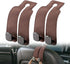 Headrest Hook for Car Car Seat Headrest, 2026 Wallet & Bag Hook Cute Car Wallet Holder, Double Hook Leather Car Headrest Hook Seat Back Storage Bag for Travel (Brown -2)