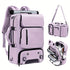 18.1-inch Easy-Travel Bag (46×30×16 cm): Four carrying modes in one bag, with independent shoe compartment and freely switchable hidden shoulder straps.(light purple）