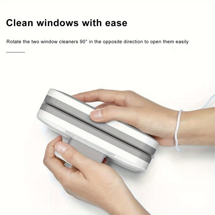 "Turn & Clean: The 90° Rotating Window Cleaner That Does Both Sides at Once!"