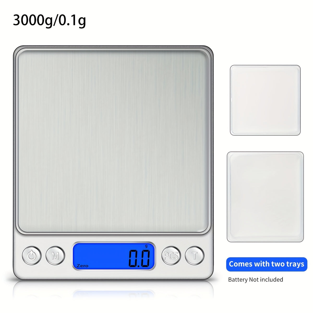 Food Scale, Kitchen Scale — Digital Weight Display in Grams and Ounces, High-Precision Electronic Scale.3000G/0.1G
