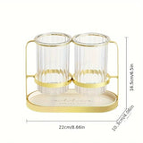  Luxury gold  Luxury Wall-Mounted Cutlery Holder, Household Knife Fork Spoon Organizer, New Kitchen Utensil Drainer and Chopstick Container, Tableware Storage Rack