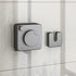 Gray Wall-Mounted Adjustable Clothes Hanger, Space-Saving Laundry Organizer