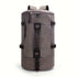 Retro Canvas Backpack Duffle Backpack Hybrid Vintage Travel Bag Canvas Laptop - Brown - Size M