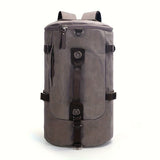 Retro Canvas Backpack Duffle Backpack Hybrid Vintage Travel Bag Canvas Laptop - Gray - Size M
