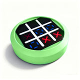 4-in-1 Electronic Tic Tac Toe Game: AI Battle, Two-Player Mode, Memory & Speed Challenge | Handheld Portable Game Console, Suitable for Both Kids and Adults (Batteries Not Included)（green）