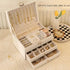 White High-end Jewelry Storage Box for Necklaces, Earrings, Ear Studs, Bracelets, Rings, Exquisite Accessories, Gold, and Jewelry – Large Capacity, Ideal as a Gift for Mother’s Day, Father’s Day, Teacher’s Day, Halloween, Thanksgiving, and Christmas.