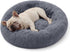 Calming Donut Cat Bed - Fluffy Plush Round Pet Bed, Suitable for Indoor Cats and Dogs, Washable Anxiety-Relief Soft Comfortable Hug Blanket, 27x27 inches, Gray (Basic Version)