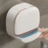 No-Drill High-End Drain Household Soap Holder, Waterproof ABS Soap Dish Organizer, Suitable for Bathrooms and Shower Rooms, Bathroom Accessory, Ideal Choice for Soap Dish and Soap Holder（white)）