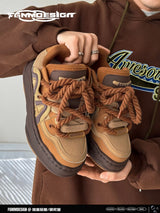 Amber Sneakers Vintage Unisex Shoes Couple Sneakers Classic Court Shoes - Caramel brown - Size 8(AU8/EU41)
