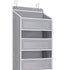 Storage Marvel in Black & Gray — 3-Tier Over-the-Door Organizer with 3 Large Pockets. Sturdy and Anti-Tip Design for Strong Load-Bearing. A Neat Solution for Bedroom, Bathroom & Storage Room.(GREY))