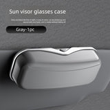 Car Travel Three-Piece Set: Push-Open Eyeglass Case, Universal Storage Case, and Secure Organizer—Complete On-the-Go Storage, Peace of Mind Every Journey(Grey)