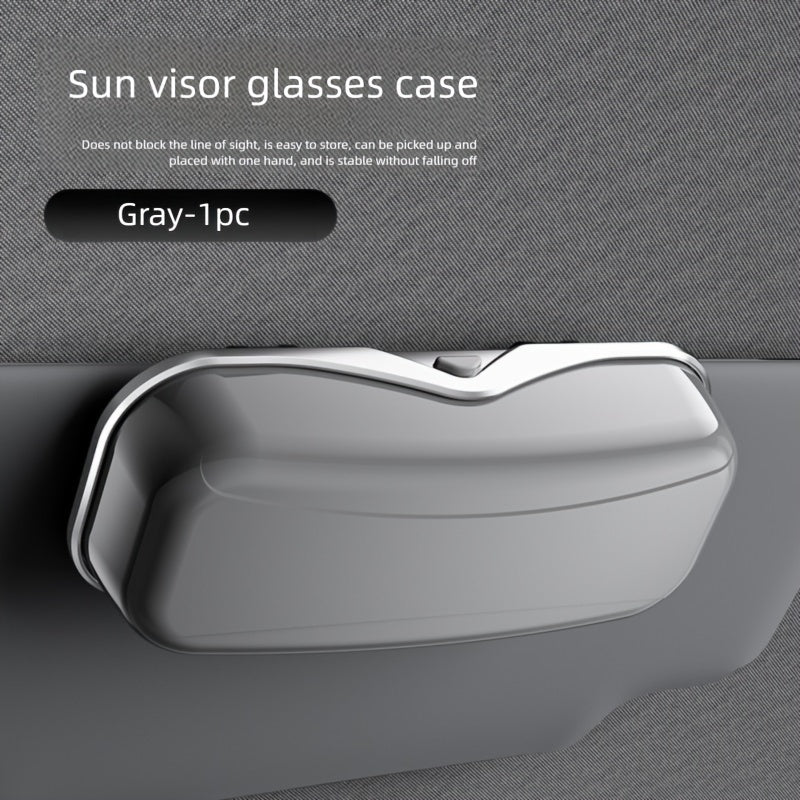 Car Travel Three-Piece Set: Push-Open Eyeglass Case, Universal Storage Case, and Secure Organizer—Complete On-the-Go Storage, Peace of Mind Every Journey(Grey)