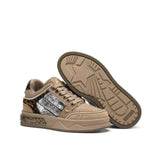 Leopard Print Sneakers Platform Chunky Shoes High-Top Casual Shoes Unisex - Leopard print brown - Size 4(AU4/EU35)