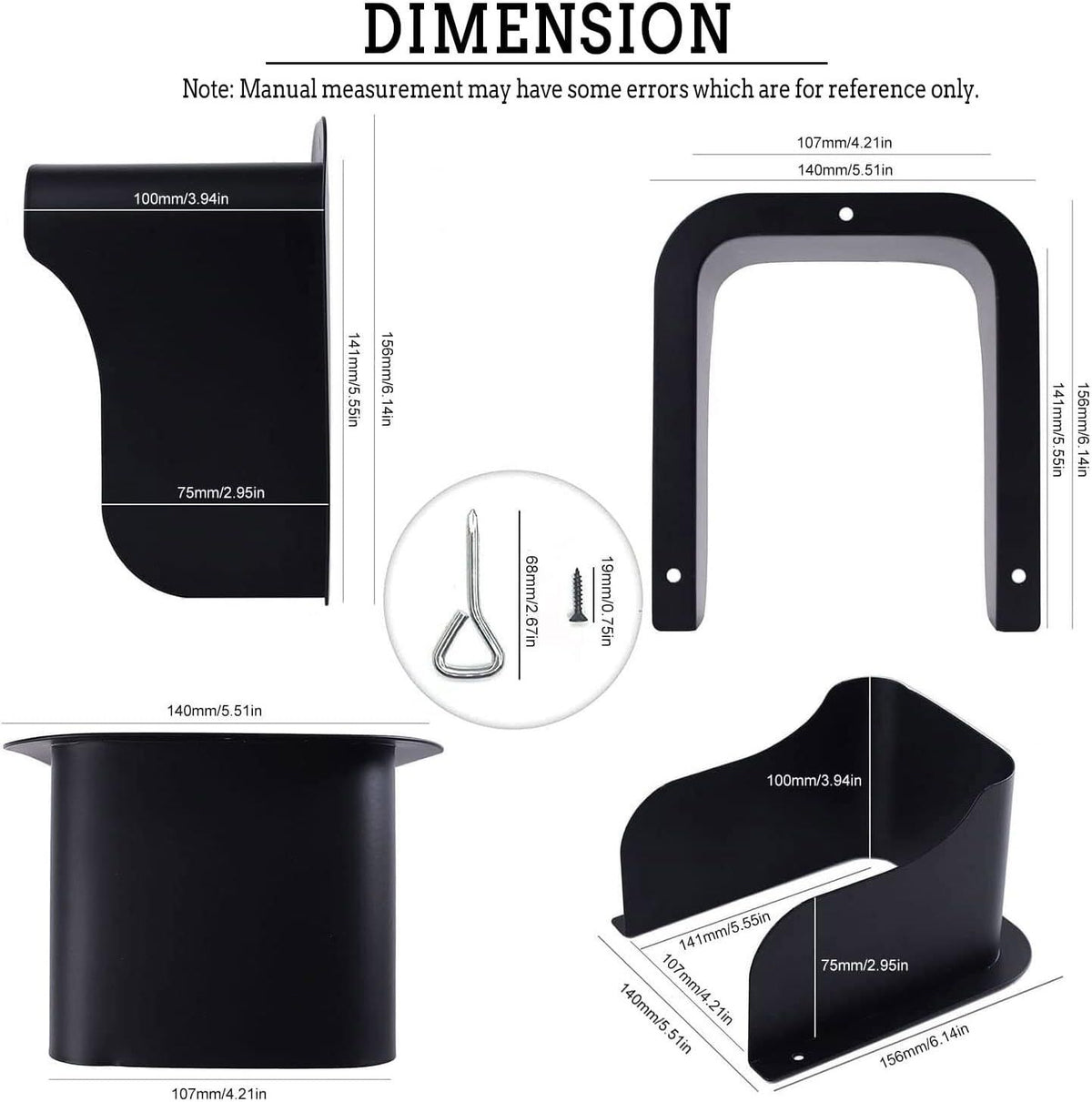 Doorbell Rain Cover, Ring Doorbell Anti-Glare Cover, Steel Doorbell Protector Cover, Compatible with Most Video Doorbell