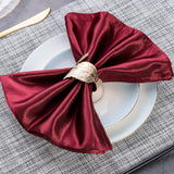 Gold Leaf Napkin Rings Set of 8, Metal Material  Gold design napkin rings look more stylish and sophisticated