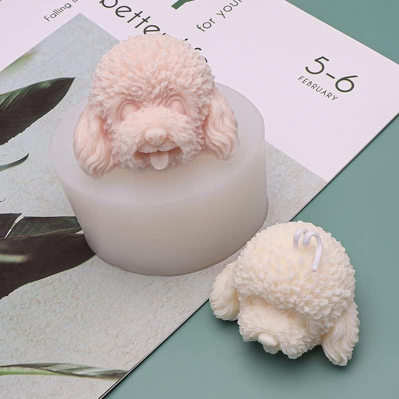 Teddy Head Mold Teddy Dog Mold Dog Silicone Mold for Resin Dog Soap Mold Cake Decoration Mold Candle Mold Dog Silicone Mold
