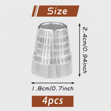 4 Piece Sewing Thimble,Sewing Thimble Silver,Metal Thimble Rings Adjustable Metal Finger Shield Ring Leather Finger Protectors