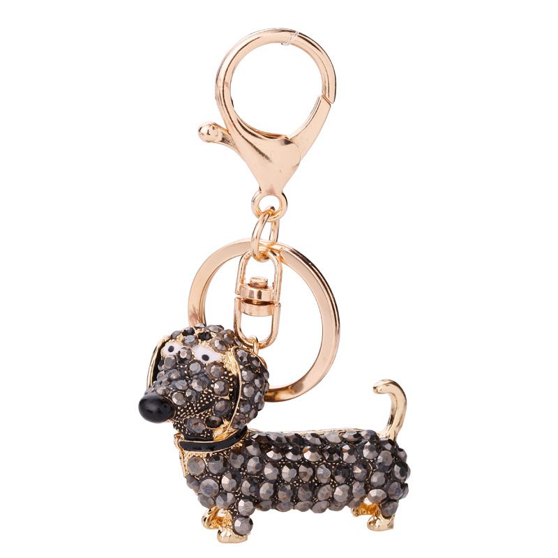 Dog Dachshund Keychain Handbag Purse Pendant Car Holder Key Ring Jewelry (3pcs) Perfect gifts for your friends or boyfriends