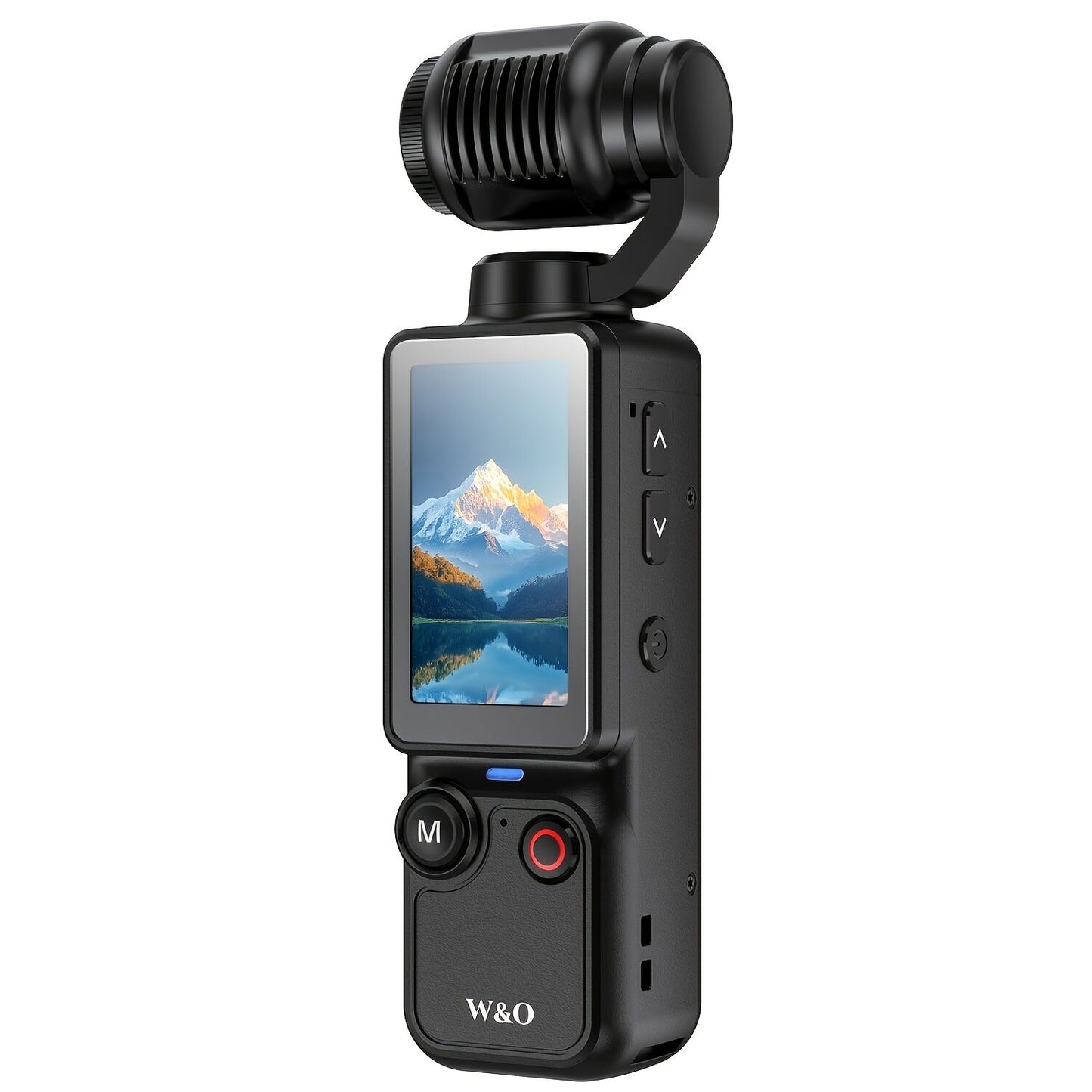 BLACK**4K HD 180° Rotating Anti-Shake Action Camera｜1.9-Inch Screen + 2000mAh Battery, Compact & Portable Vlogging & Travel Companion — Streamlined Design, Durable, Ideal for Content Creators & Holiday Gifting**