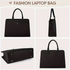 15.6-inch Laptop Tote Bag for Women, Large Capacity Faux Leather Work Tote, Waterproof Business Office Computer Bag, Ladies Travel Handbag & Shoulder Bag.