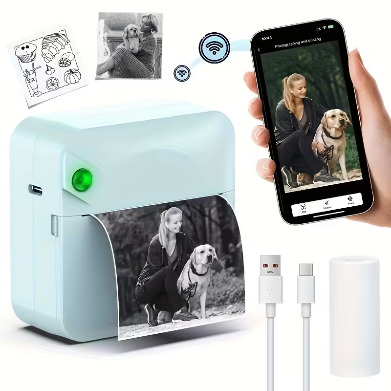 Wireless Portable Mini Thermal Printer | Multi-Scenario Printing Kit supports photos, labels, and to-do lists. Perfect for both gifting and personal use.