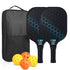2 rackets, 4 balls, Pidike racket set (blue), fiberglass graphite Pidike racket set, ball equipment including balls, bags, accessories, rackets, suitable for beginners and professionals