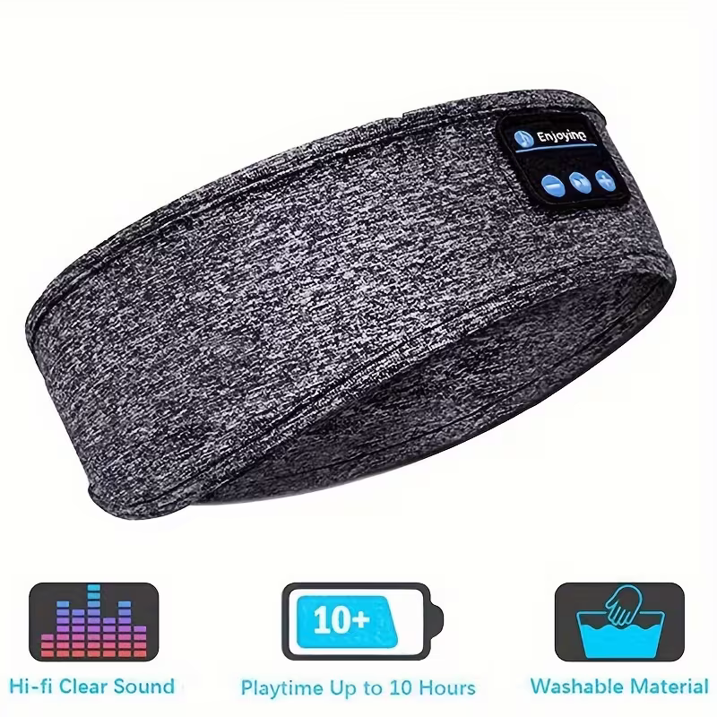 The dual-purpose wireless headphones for sleep and exercise feature a headband design that is light, thin and soft, providing a comfortable fit without pressing on the ears