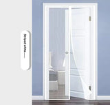 Magnetic Screen Door Self-Sealing Mesh Curtain Heavy-Duty Screen Door Insect - White - Size 110-210cm