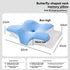 Butterfly 4D Memory Cotton Pillow Ice-Silk Fabric Cooling Pillow Cervical Spine - Blue - Size conventional