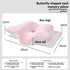 Butterfly 4D Memory Cotton Pillow Ice-Silk Fabric Cooling Pillow Cervical Spine - Pink - Size conventional