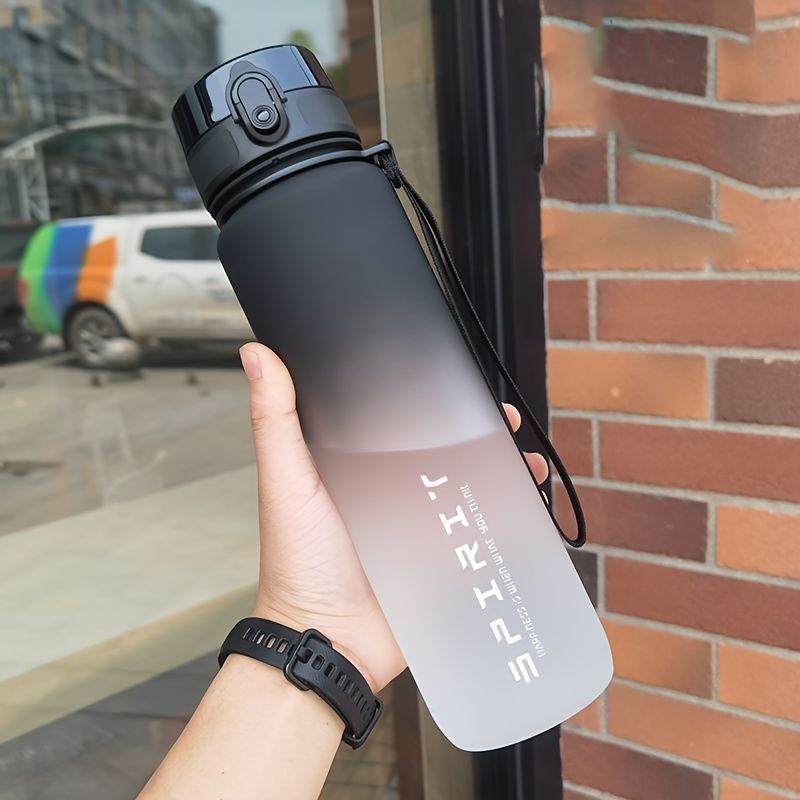 Gradient Water Bottle Sports Water Bottle Men Water Bottle Women Water Bottle - Black - Size 650ML