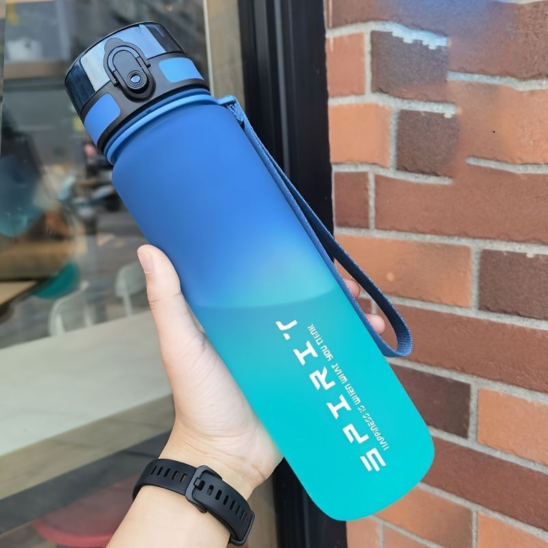 Gradient Water Bottle Sports Water Bottle Men Water Bottle Women Water Bottle - Blue - Size 650ML