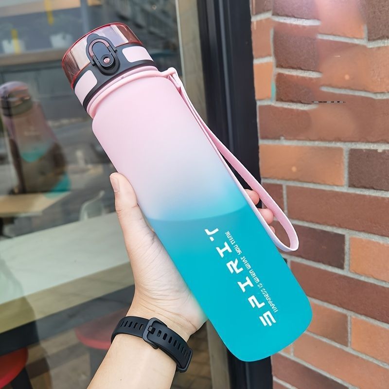 Gradient Water Bottle Sports Water Bottle Men Water Bottle Women Water Bottle - Pink - Size 650ML