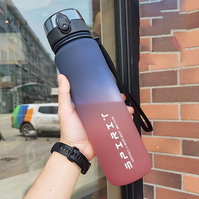 Gradient Water Bottle Sports Water Bottle Men Water Bottle Women Water Bottle - Red - Size 1000ML