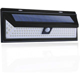 Solar Wall Light 180 LED PIR Motion Sensor Outdoor Garden Light IP65 Waterproof - Black - Size 001