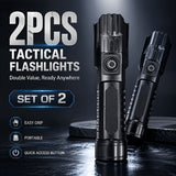 High-Power Flashlight Zoom Flashlight IP44 Flashlight Outdoor Flashlight - Black - Size 01