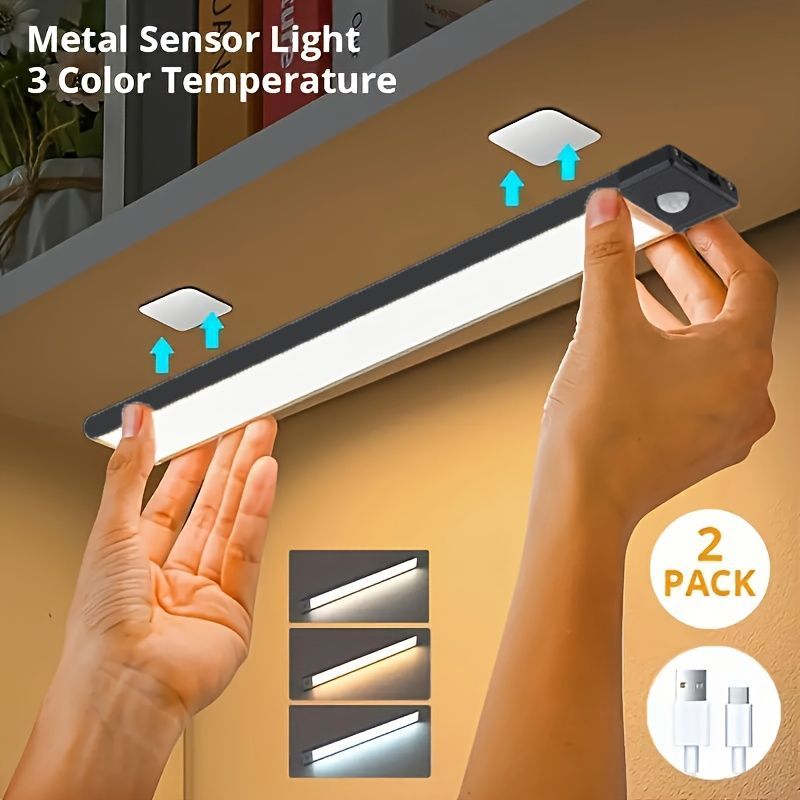 Motion Sensor Night Light LED Night Light Bar Home Lighting Garden Lighting - Black - Size 20CM