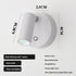 Rotating Wall Lamp Touch Switch Wall Lamp Three-Tone Lighting Wall Lamp Modern - White - Size 01