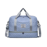 Luxury Duffle Bag Oversized Duffle Travel Bag Gym Bag Multiple Compartments Wet - Mist blue - Size 01