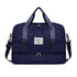 Luxury Duffle Bag Oversized Duffle Travel Bag Gym Bag Multiple Compartments Wet - Navy - Size 01
