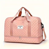 Luxury Duffle Bag Oversized Duffle Travel Bag Gym Bag Multiple Compartments Wet - Pink - Size 01