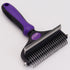 Pet Hair Remover Brush Double-Sided Pet Brush Pet Grooming Tool Dog Brush Cat - Purple - Size Small size -fine teeth 67